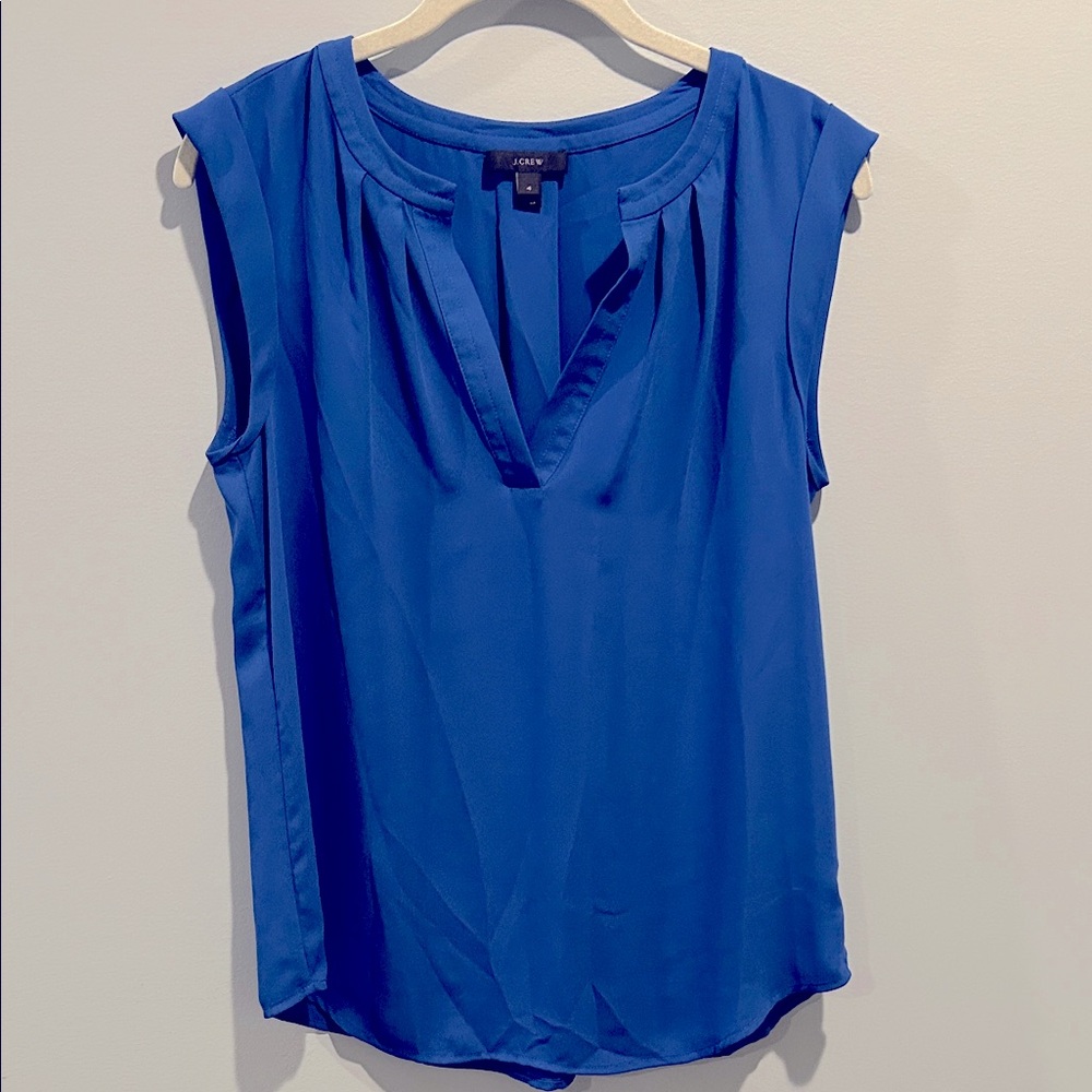 J. Crew Royal Blue Sleeveless Blouse